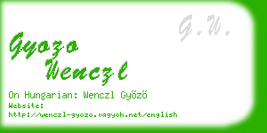 gyozo wenczl business card