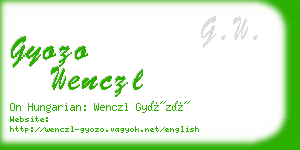 gyozo wenczl business card